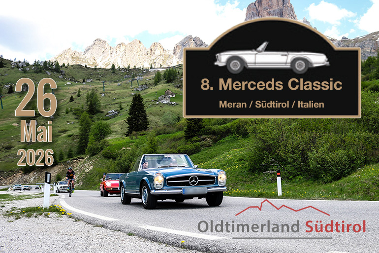 Mercedes Classic 2026 Oldtimer Tour Suedtirol Classic Portal Teaser